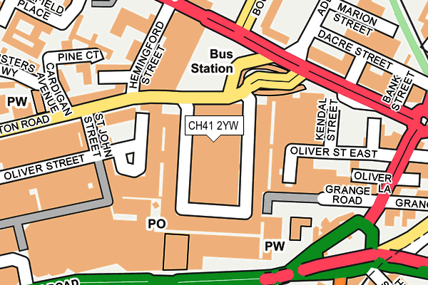 CH41 2YW map - OS OpenMap – Local (Ordnance Survey)