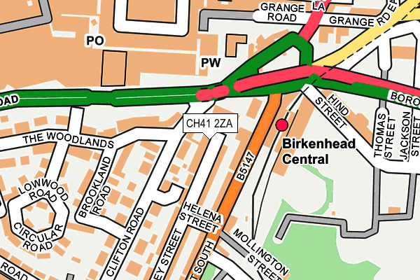 CH41 2ZA map - OS OpenMap – Local (Ordnance Survey)