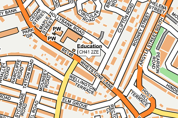 CH41 2ZE map - OS OpenMap – Local (Ordnance Survey)