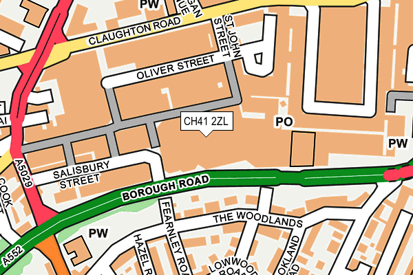 CH41 2ZL map - OS OpenMap – Local (Ordnance Survey)