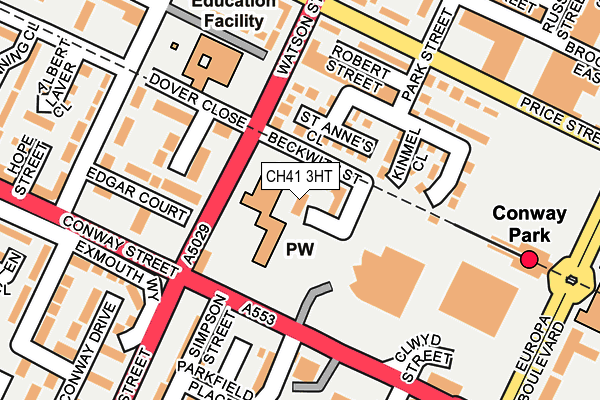 CH41 3HT map - OS OpenMap – Local (Ordnance Survey)