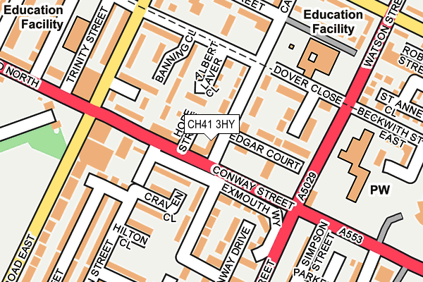 CH41 3HY map - OS OpenMap – Local (Ordnance Survey)