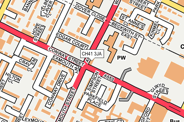 CH41 3JA map - OS OpenMap – Local (Ordnance Survey)