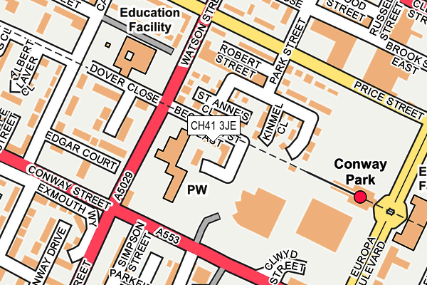 CH41 3JE map - OS OpenMap – Local (Ordnance Survey)