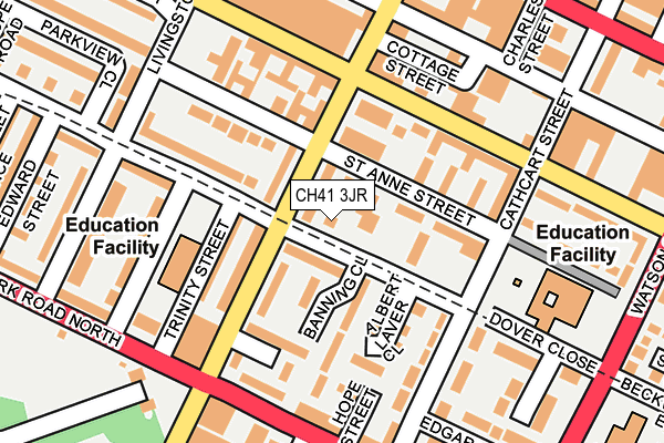 CH41 3JR map - OS OpenMap – Local (Ordnance Survey)