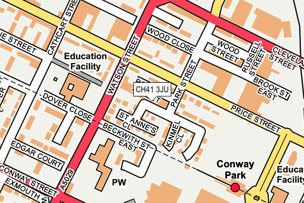 CH41 3JU map - OS OpenMap – Local (Ordnance Survey)