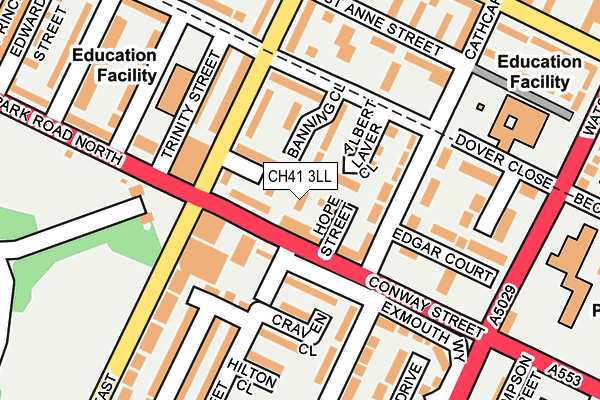 CH41 3LL map - OS OpenMap – Local (Ordnance Survey)