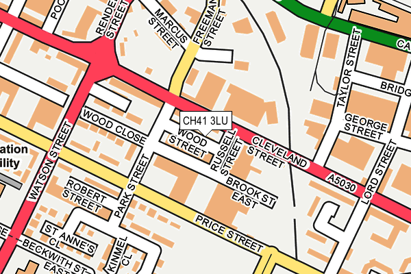 CH41 3LU map - OS OpenMap – Local (Ordnance Survey)