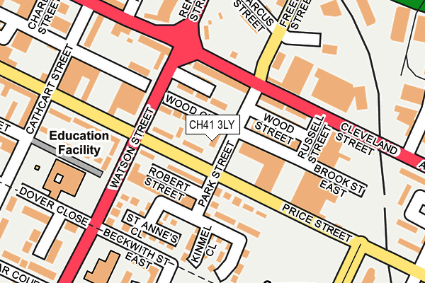 CH41 3LY map - OS OpenMap – Local (Ordnance Survey)