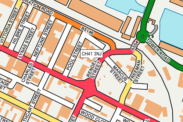 CH41 3NJ map - OS OpenMap – Local (Ordnance Survey)