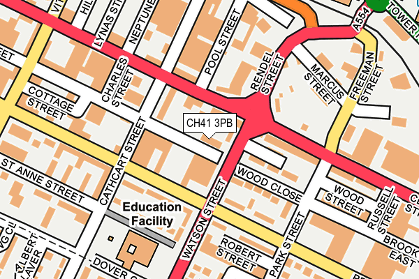 CH41 3PB map - OS OpenMap – Local (Ordnance Survey)