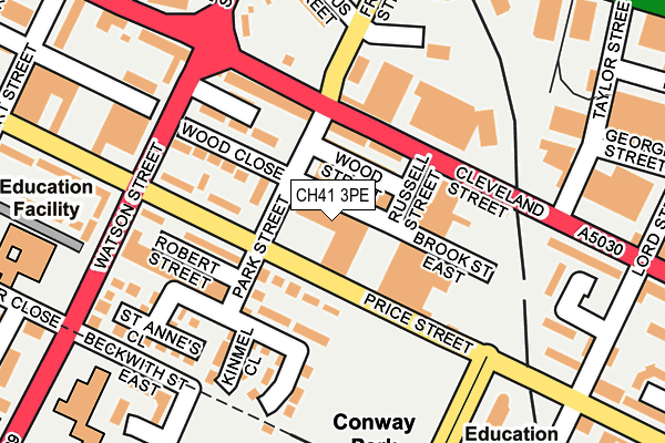 CH41 3PE map - OS OpenMap – Local (Ordnance Survey)