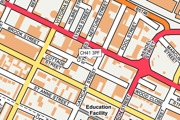 CH41 3PF map - OS OpenMap – Local (Ordnance Survey)