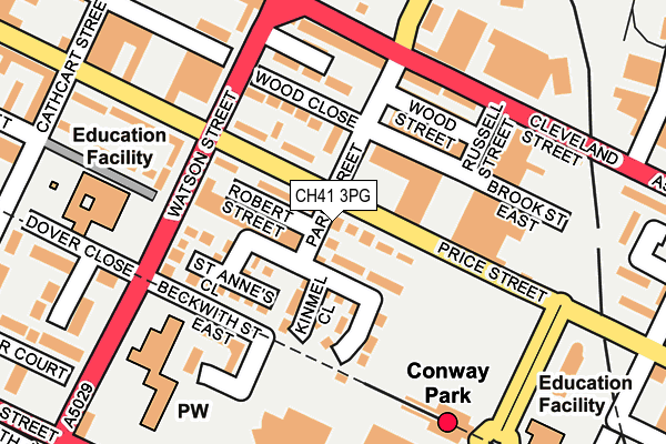 CH41 3PG map - OS OpenMap – Local (Ordnance Survey)