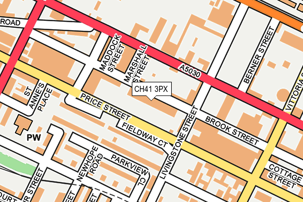 CH41 3PX map - OS OpenMap – Local (Ordnance Survey)