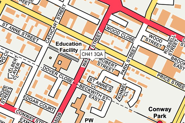 CH41 3QA map - OS OpenMap – Local (Ordnance Survey)