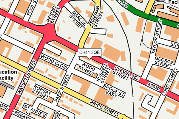 CH41 3QB map - OS OpenMap – Local (Ordnance Survey)