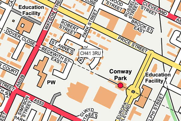 CH41 3RU map - OS OpenMap – Local (Ordnance Survey)