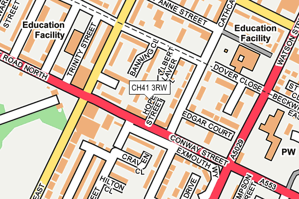 CH41 3RW map - OS OpenMap – Local (Ordnance Survey)