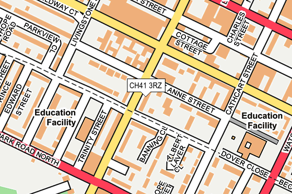 CH41 3RZ map - OS OpenMap – Local (Ordnance Survey)