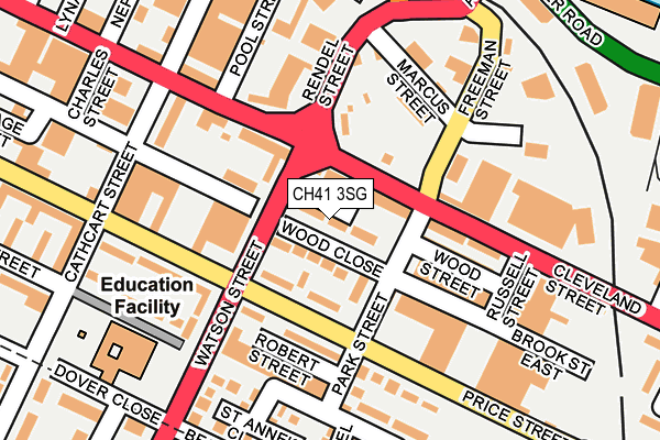 CH41 3SG map - OS OpenMap – Local (Ordnance Survey)