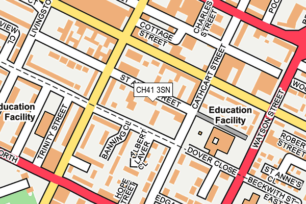 CH41 3SN map - OS OpenMap – Local (Ordnance Survey)