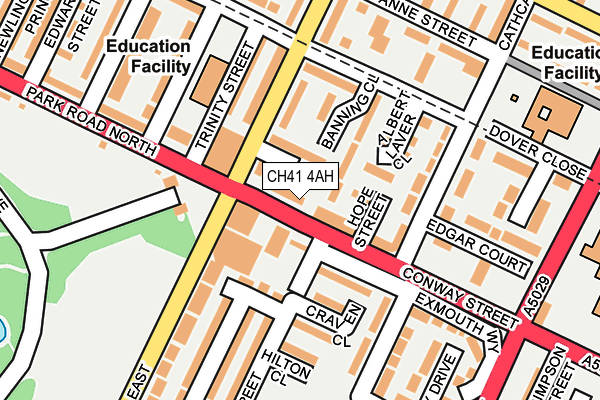 CH41 4AH map - OS OpenMap – Local (Ordnance Survey)