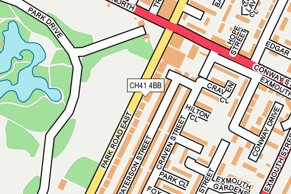 CH41 4BB map - OS OpenMap – Local (Ordnance Survey)