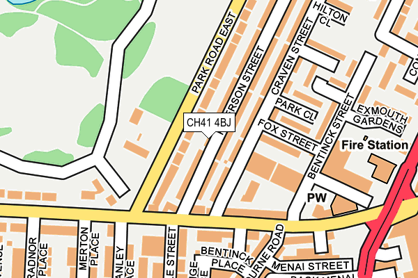 CH41 4BJ map - OS OpenMap – Local (Ordnance Survey)