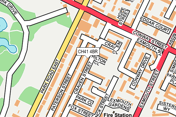 CH41 4BR map - OS OpenMap – Local (Ordnance Survey)