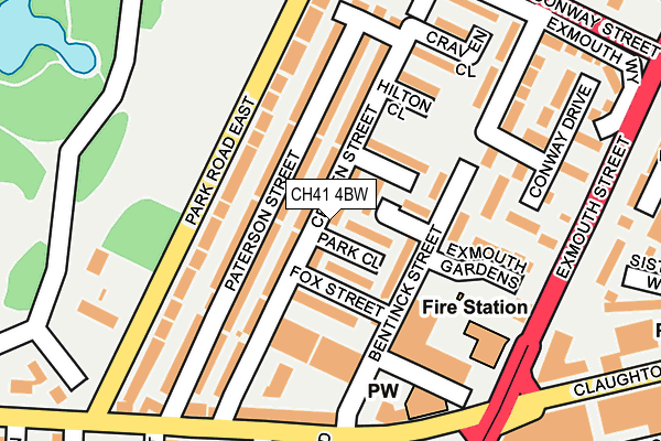 CH41 4BW map - OS OpenMap – Local (Ordnance Survey)