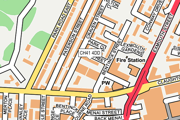 CH41 4DD map - OS OpenMap – Local (Ordnance Survey)