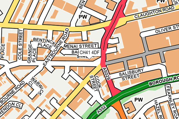 CH41 4DF map - OS OpenMap – Local (Ordnance Survey)