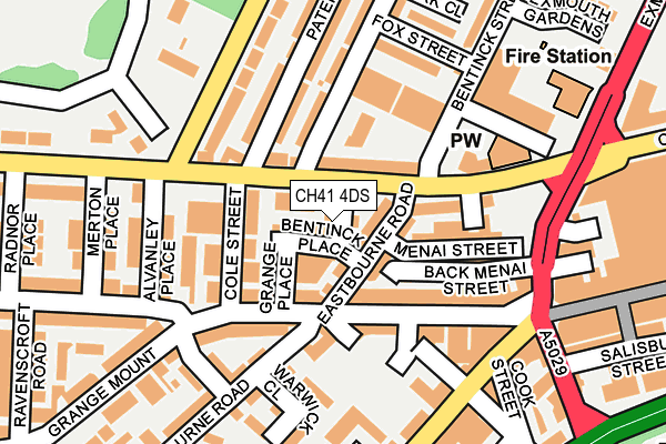 CH41 4DS map - OS OpenMap – Local (Ordnance Survey)