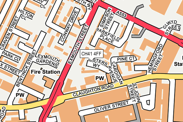 CH41 4FF map - OS OpenMap – Local (Ordnance Survey)