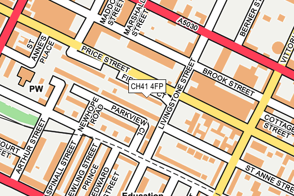 CH41 4FP map - OS OpenMap – Local (Ordnance Survey)