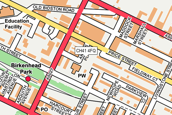 CH41 4FQ map - OS OpenMap – Local (Ordnance Survey)