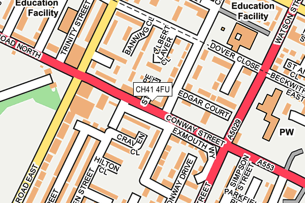 CH41 4FU map - OS OpenMap – Local (Ordnance Survey)