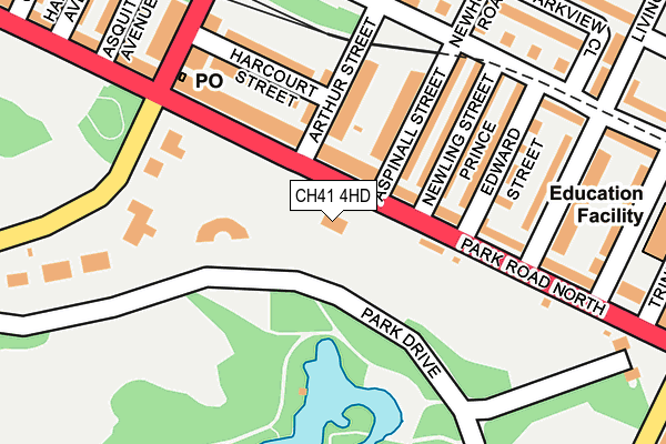 CH41 4HD map - OS OpenMap – Local (Ordnance Survey)