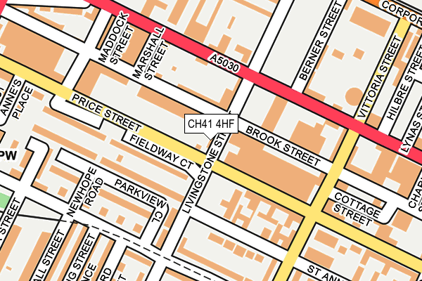 CH41 4HF map - OS OpenMap – Local (Ordnance Survey)