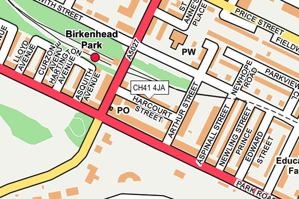 CH41 4JA map - OS OpenMap – Local (Ordnance Survey)