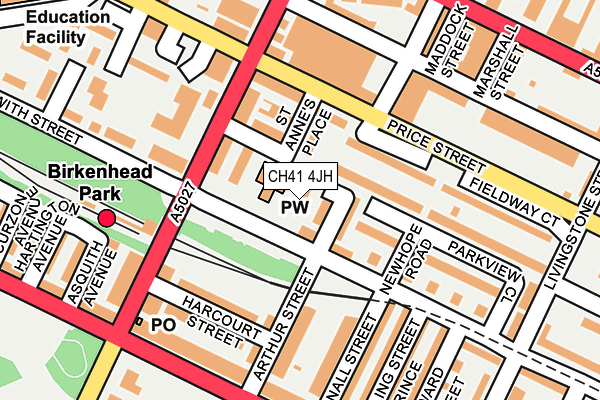 CH41 4JH map - OS OpenMap – Local (Ordnance Survey)