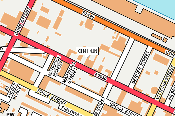 CH41 4JN map - OS OpenMap – Local (Ordnance Survey)