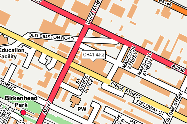 CH41 4JQ map - OS OpenMap – Local (Ordnance Survey)