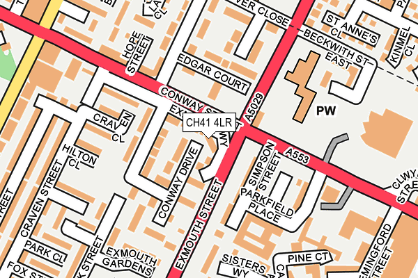 CH41 4LR map - OS OpenMap – Local (Ordnance Survey)