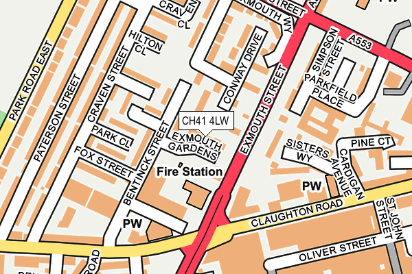 CH41 4LW map - OS OpenMap – Local (Ordnance Survey)