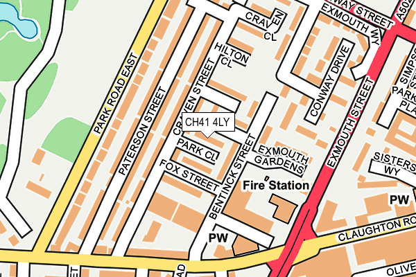 CH41 4LY map - OS OpenMap – Local (Ordnance Survey)