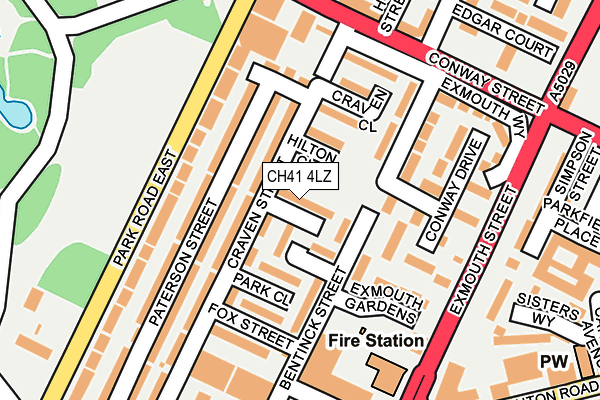 CH41 4LZ map - OS OpenMap – Local (Ordnance Survey)