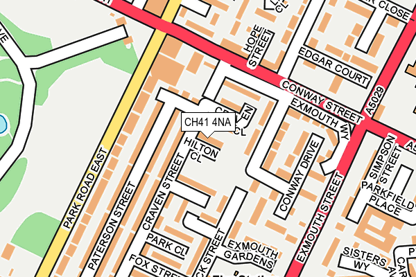 CH41 4NA map - OS OpenMap – Local (Ordnance Survey)