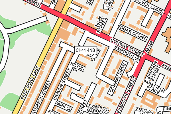 CH41 4NB map - OS OpenMap – Local (Ordnance Survey)